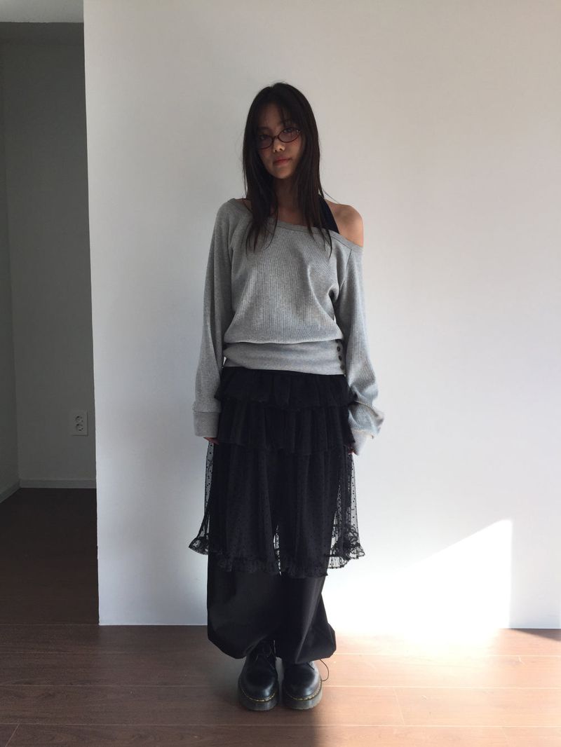DUGGY（ダギー）の「Glass Dot Layer Skirt (3color)（Skirts）」