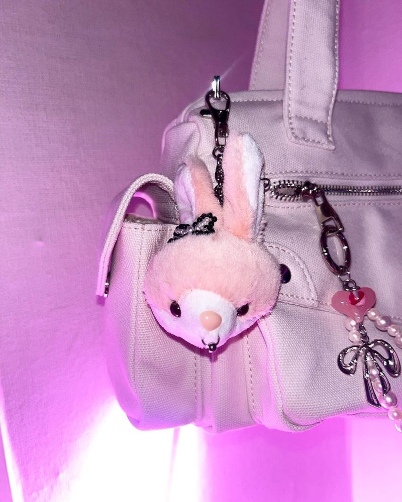 Gangster ribbon rabbit keychain