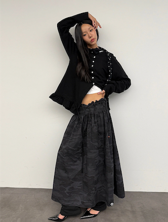 NATTY CARDIGAN IN BLACK (SCARF SET)