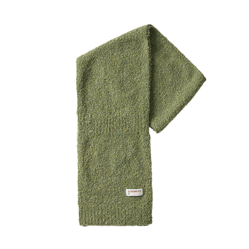 Bubble Boucle Knit Muffler (Light Green)