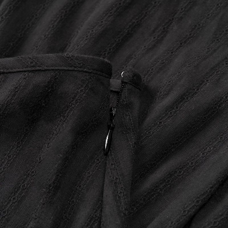 JACQUARD TIERED SKIRT (BLACK)