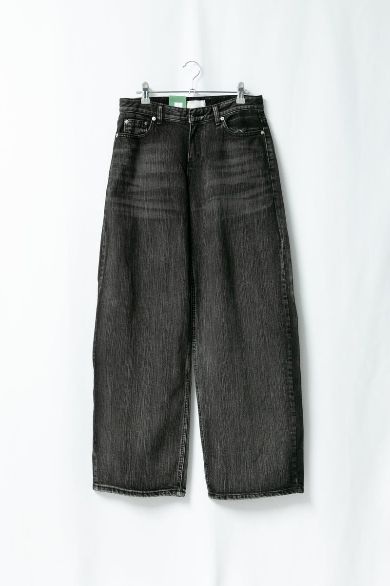 low waist washing wide denim(2colors)