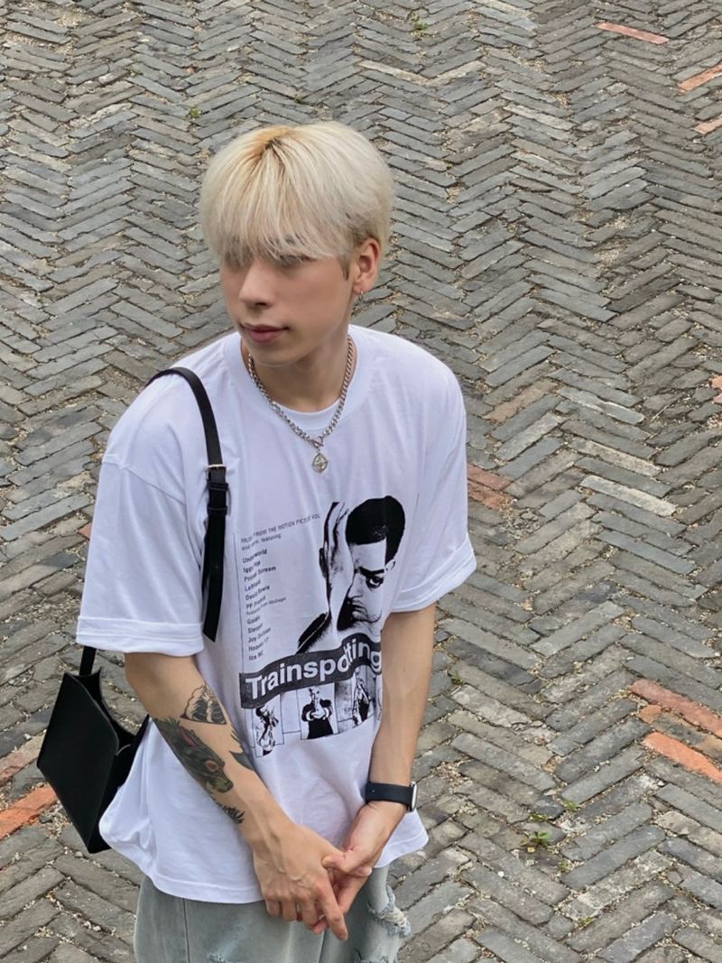 Train Na-dyeing short sleeve tee 2C