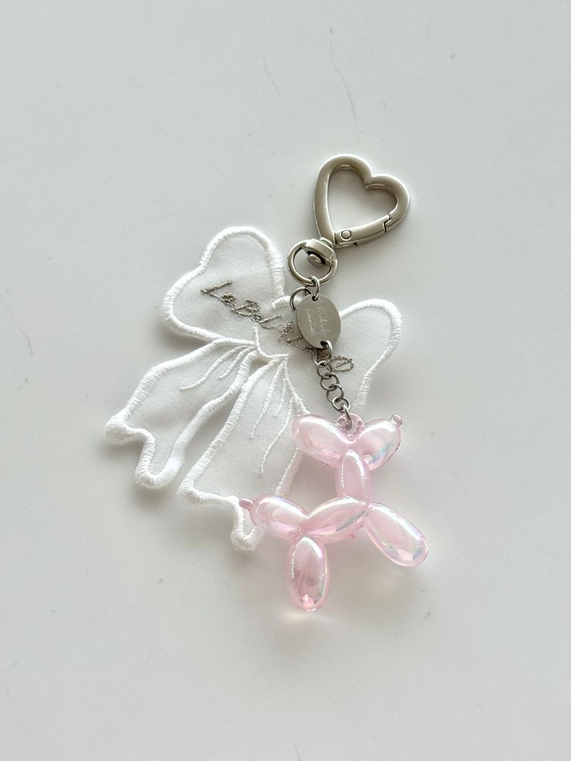 RIBBON BUBBLY KEYRING (PINK)