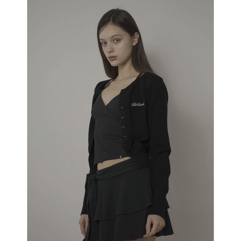 DOT CAMISOLE-BLACK