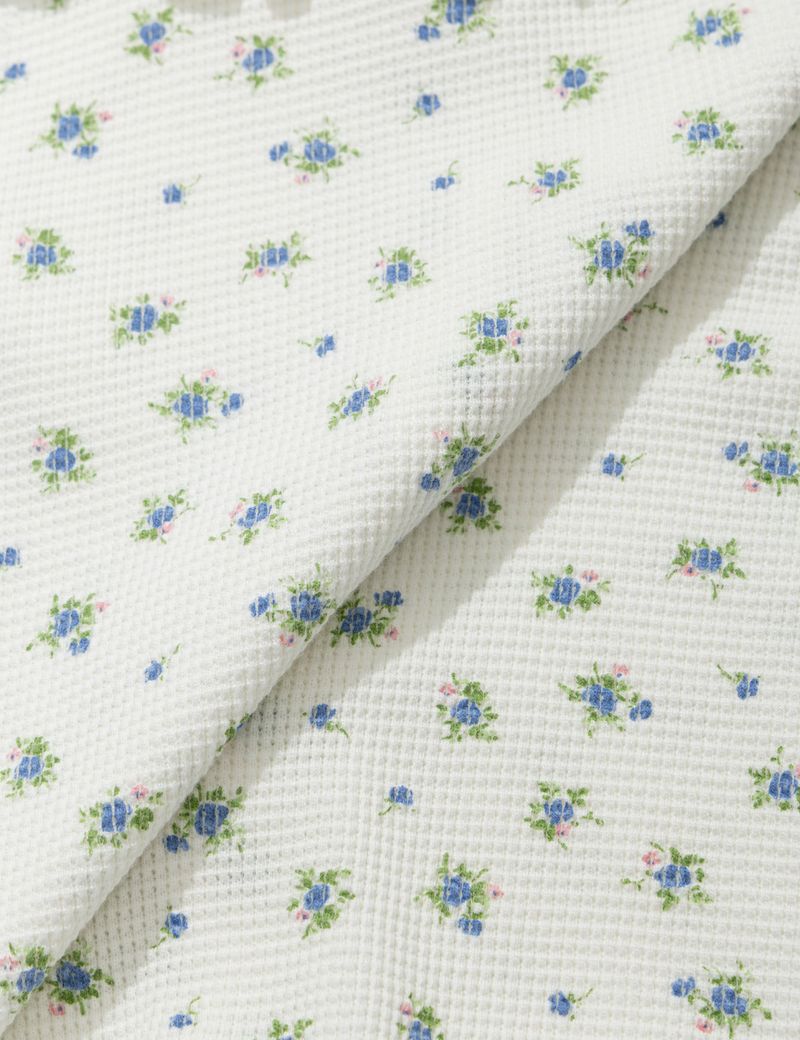 RUFFLE FLOWER BLOUSE(WHITE)