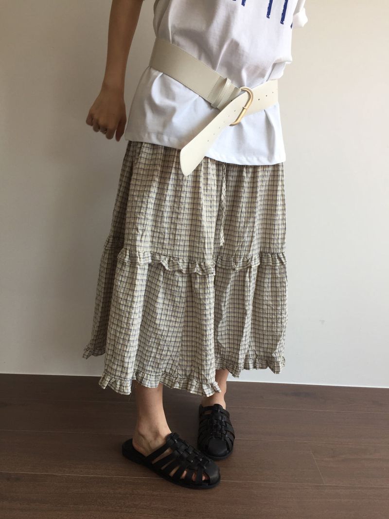 Woven leather slippers (2color)