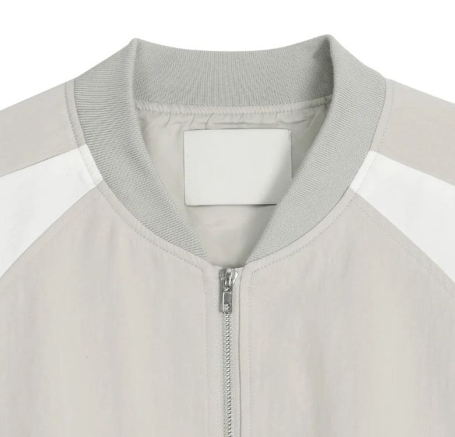 Veil crop color matching blouson