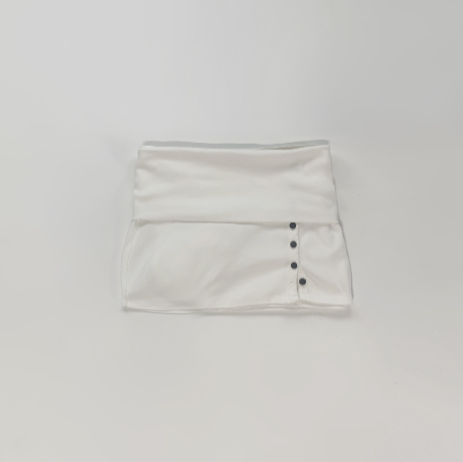 skirly button low-waist skirt (white)