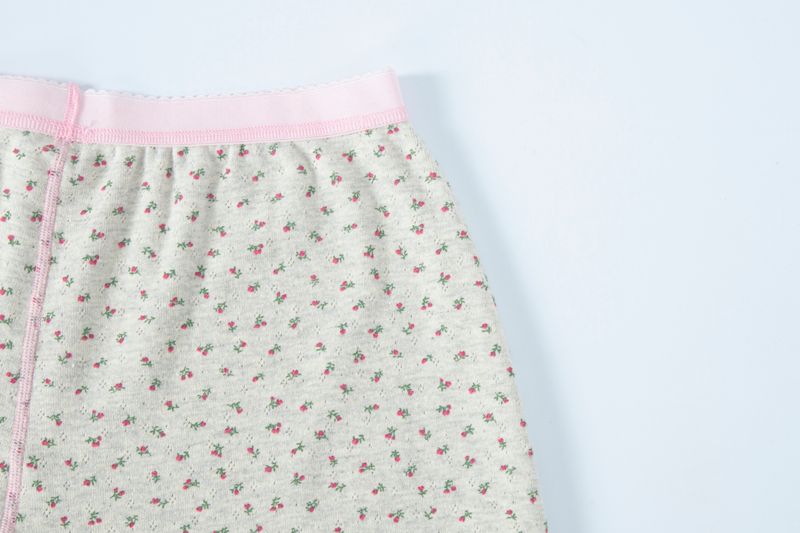 flower pants melange grey
