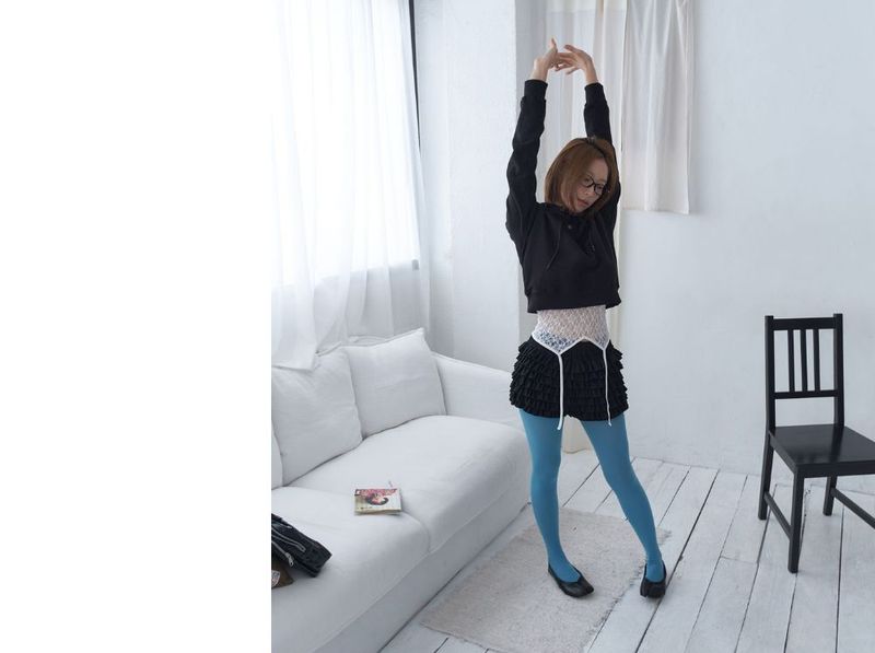 [made] Basic semi crop Hoodie