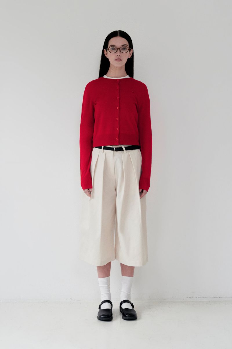 KIRSH PLAIN SOFT TOUCH CARDIGAN [RED]