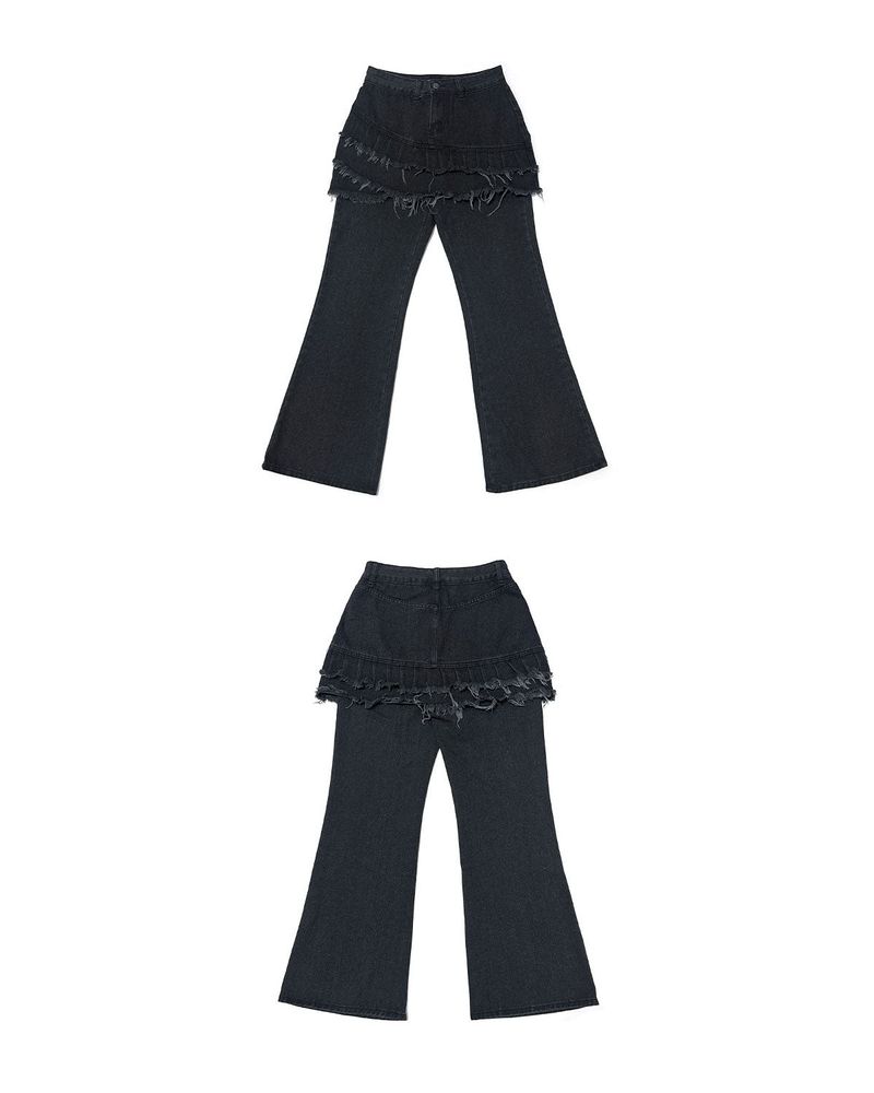 DENIM SKIRT PANTS