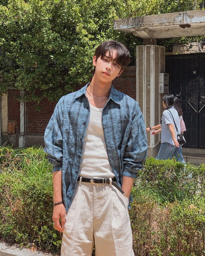 Pogny Crinkle Check Shirt