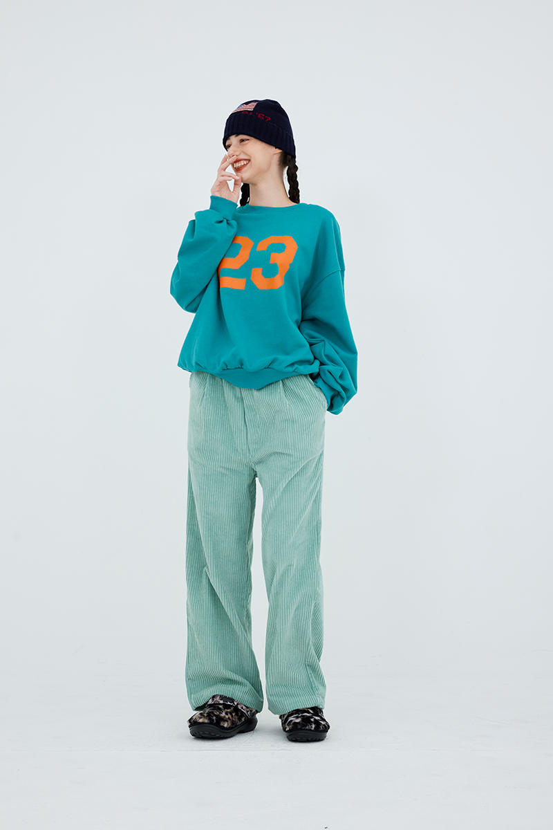 Corduroy Pintuck Band Pants  (mint)
