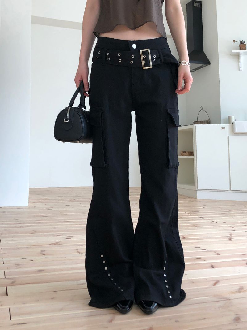 Rock chic belt bootcut pt