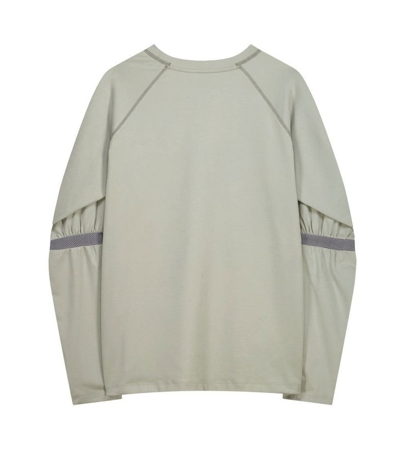 Mesh Band Puff Sleeve / Mint Grey