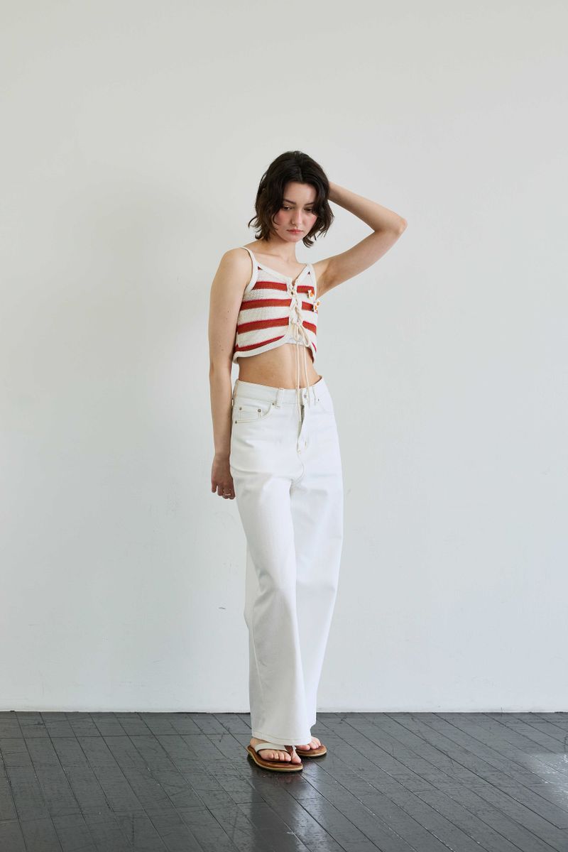MIMI STRIPE SLEEVELESS / RED