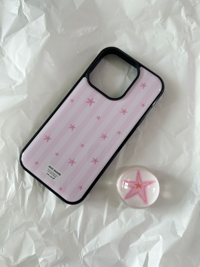 mon monde（モンモンド）の「mini pink star phone case（Smartphone Accessories）」