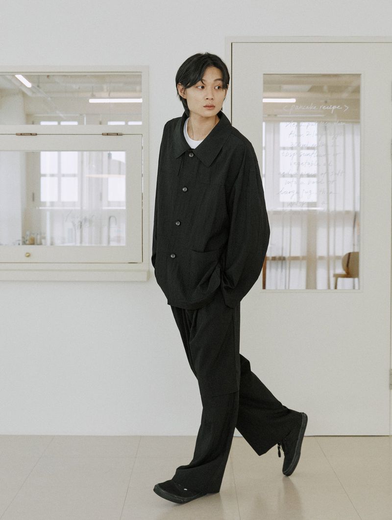 unisex duffle jacket black