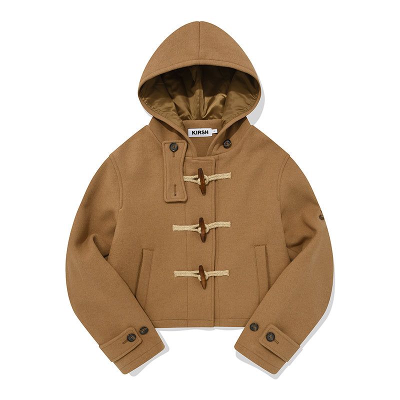 CHERRY HOODIE HALF DUFFLE COAT [BEIGE]