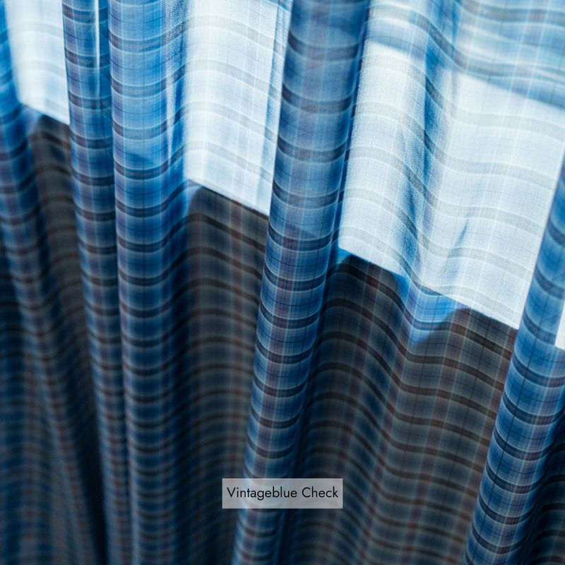 Retro Patterned Chiffon Door Curtain - L size