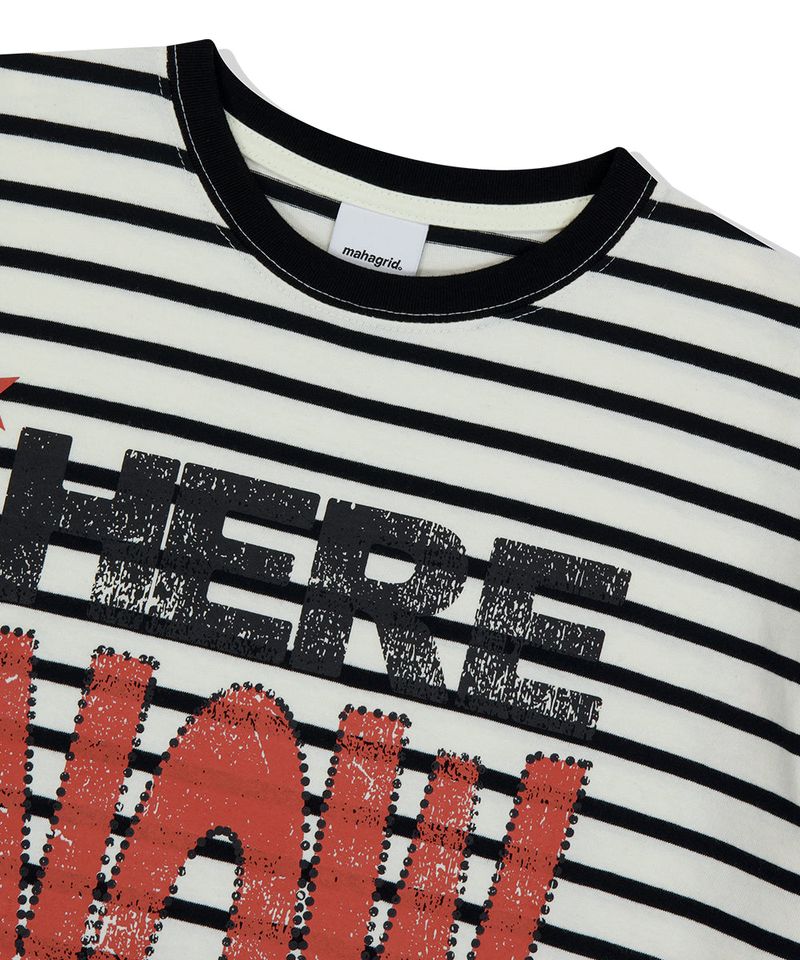 HERE NOW ストライプTシャツ