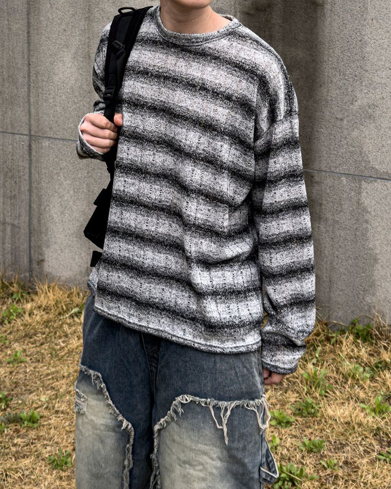 Ruin See-Through Stripe Knit