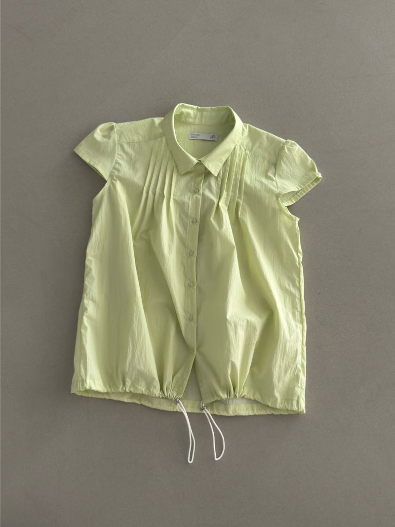 portraitseoul（ポートレイソウル）の「Vintage String Pintuck Shirts - Lime Green（Tops）」