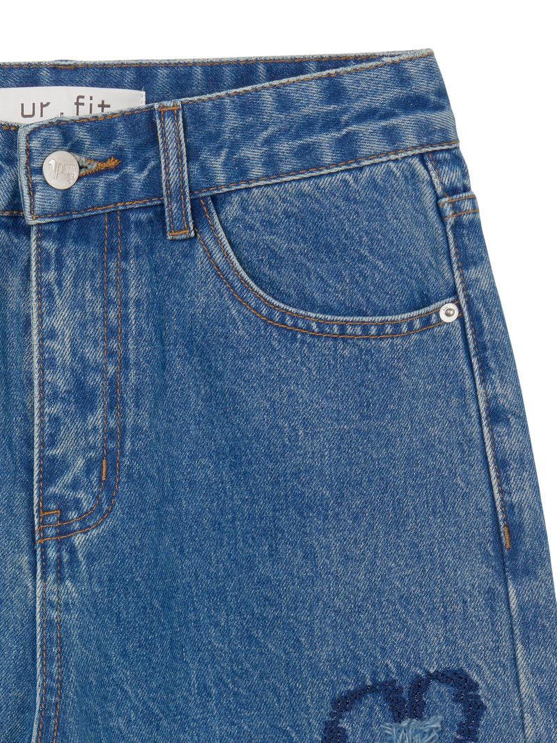 VINTAGE EMBROIDERED DENIM PANTS code 17911