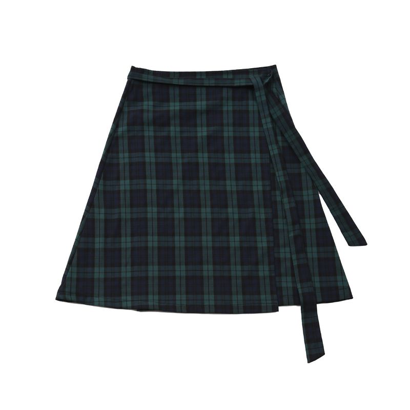 ARCANE FUNK（アーケインファンク）の「TARTAN CHECK WRAP SKIRT GREEN（Skirts）」