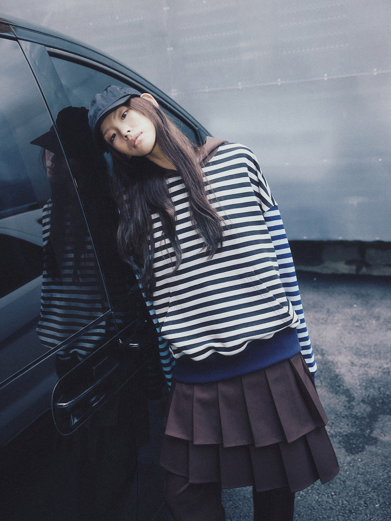 Pleated Wraparound Skirt Brown