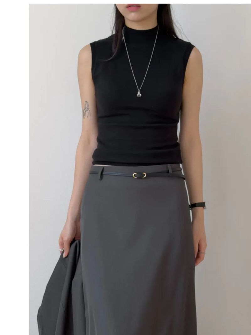 INCHANT ME（インチャントミー）の「Aro Mock Neck Sleeveless Knit（Tops）」