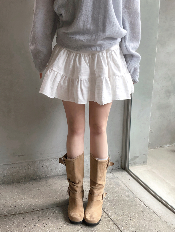 SHOPPERLAND（ショッパーランド）の「DN Cotton100 Tiered Mini Skirt Pants (2color)（Skirts）」