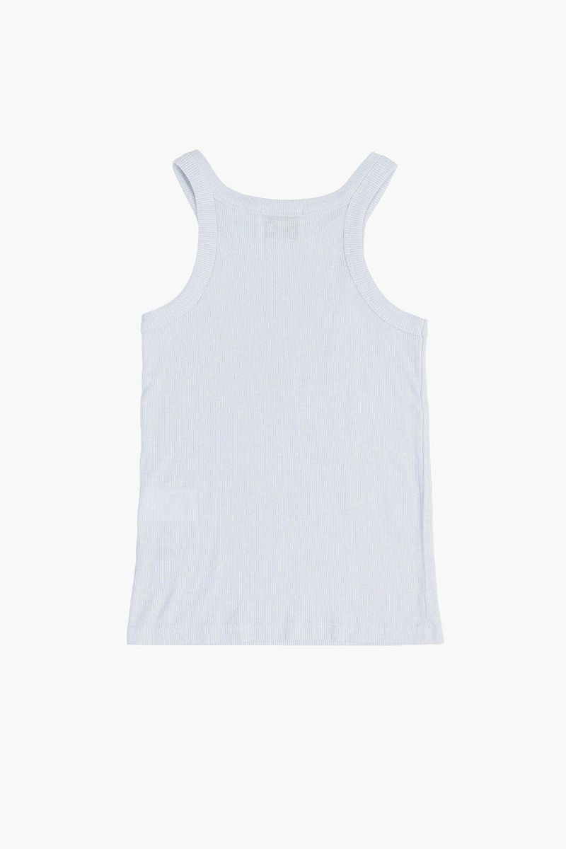 Half wrinkled ribbed sleeveless