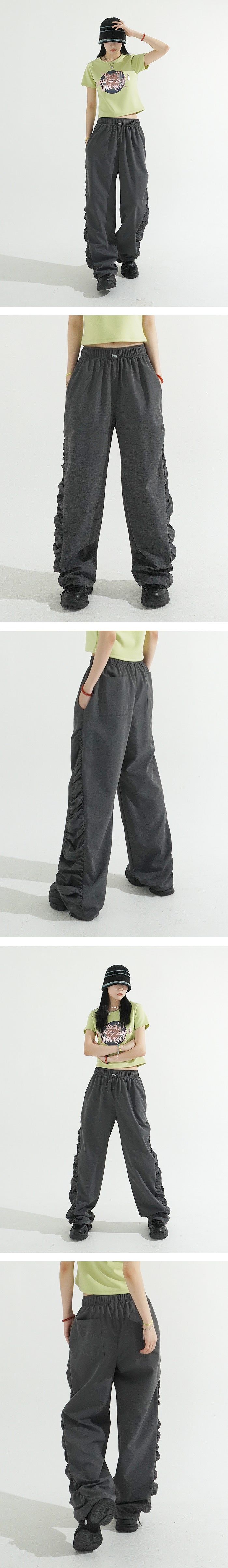 Side Shirring String Pants