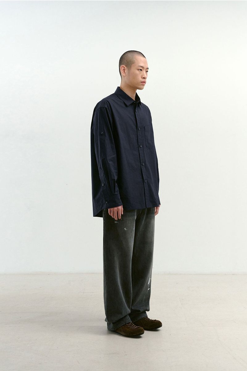 Aged Splatter Carpenter Denim Pants(Washed Black)