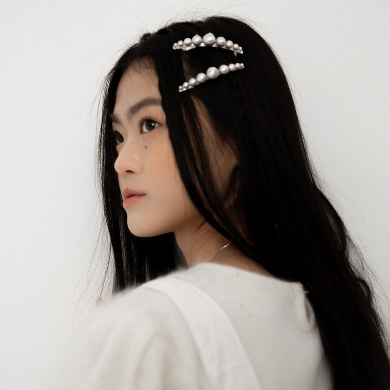 silver ball hairpin (2set)