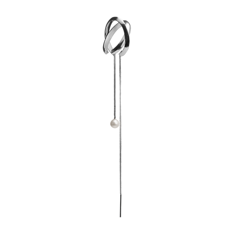 ETERNAL pearl drop earcuff -Single piece-