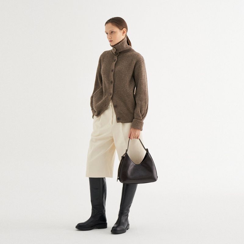 FRAME HOBO BAG_BROWN