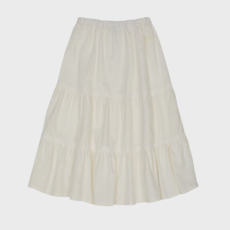 Lace Flare Midi Skirt