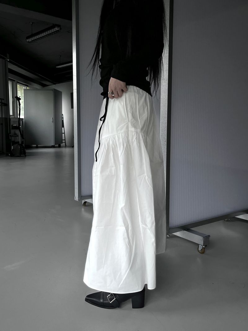 gather balloon long skirt (3color)