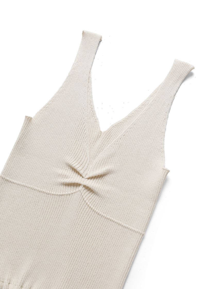 Lily frill sleeveless knit_ivory