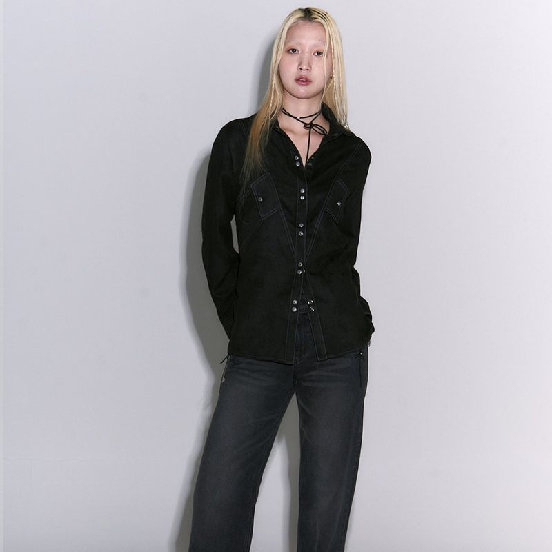  Two Pocket Western Shirt [black]