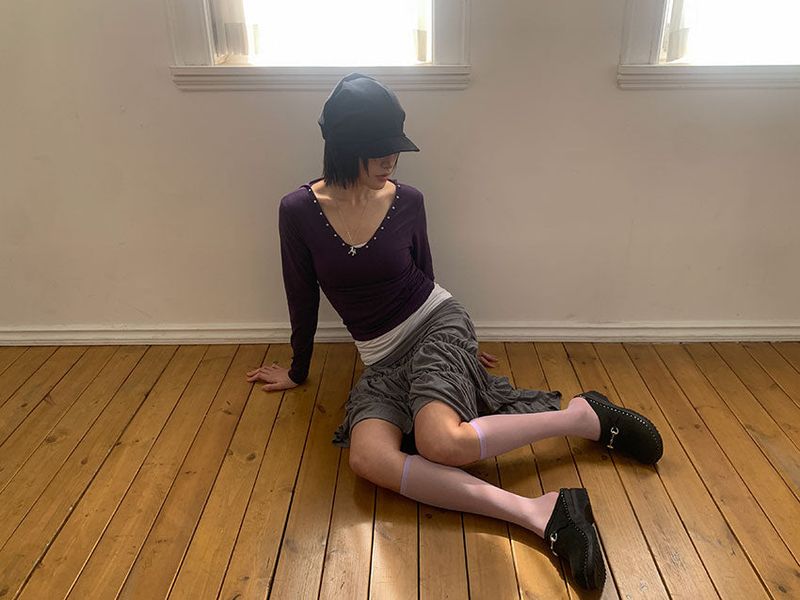 UNBAL WRINKLE SKIRT