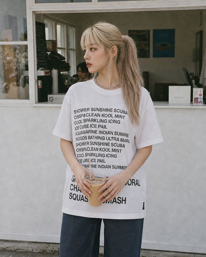 (UNISEX) Ss Slogan Over T-shirt