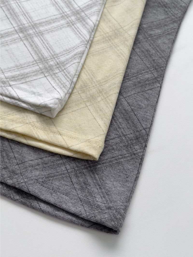 Checked Slim Long Sleeve T-shirt