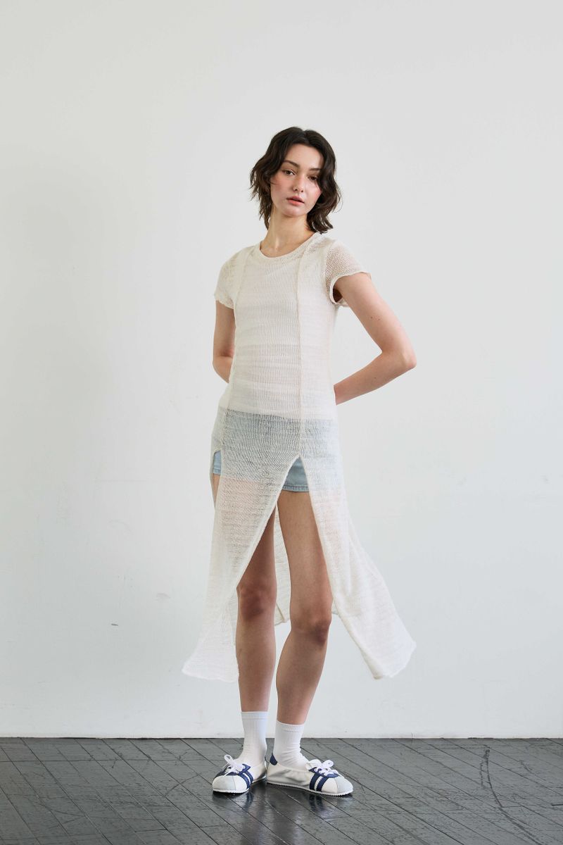 WITTY KNIT ONE-PIECE / IVORY