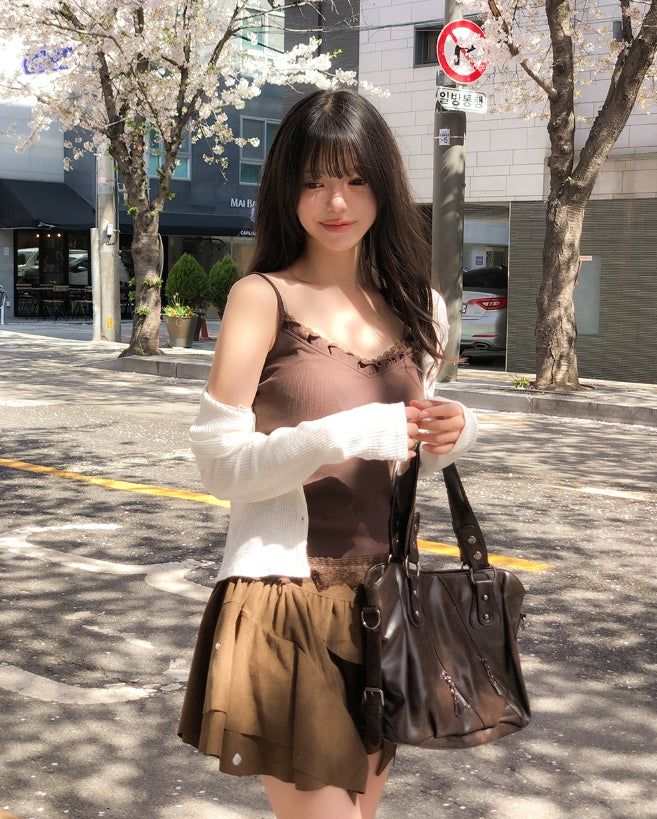 Hippie Layer Corset Suede Skirt