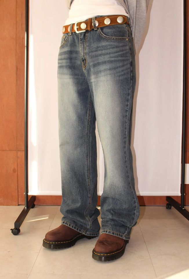 VINTAGE BLUE STRAIGHT DENIM